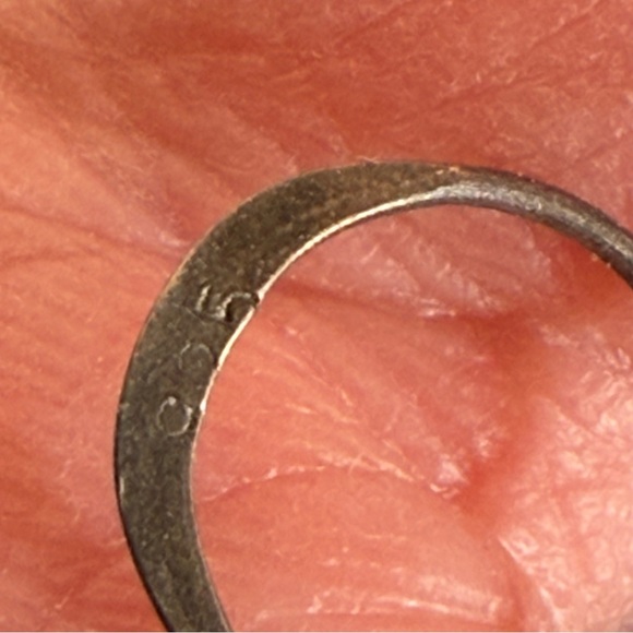 Vintage Red glass Heart Sterling silver oversized Modernist dangle Earrings - Picture 10 of 15